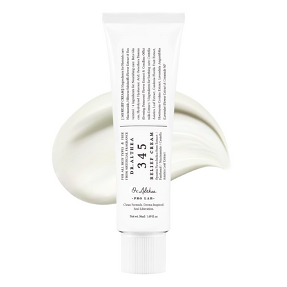 Or.Althea 345 Relief Cream, Daily Face Moisturizer, Blemish Relief Care, Soothing Recovery & Moisture, Korean Vegan Skin Care for All Skin Types, 1.69 Fl Oz (Pack of 1)