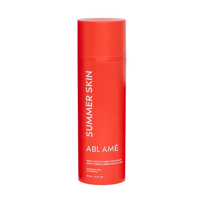 ABL AMÉ Summer Skin Body Serum/Lotion Hybrid - Hydrating, Softening and Repairing Body Lotion- Niacinamide + Saccharide Isomerate + Vitamin B5 + Oat Extract - 150ml/5.1 Fl oz.