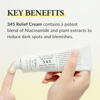 Or.Althea 345 Relief Cream, Daily Face Moisturizer, Blemish Relief Care, Soothing Recovery & Moisture, Korean Vegan Skin Care for All Skin Types, 1.69 Fl Oz (Pack of 1)