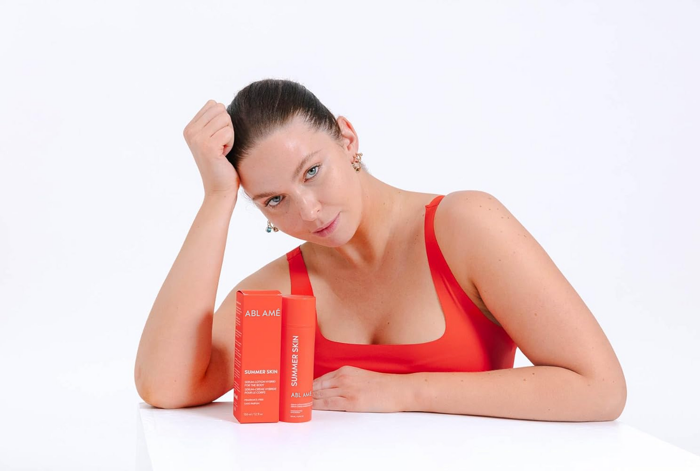 ABL AMÉ Summer Skin Body Serum/Lotion Hybrid - Hydrating, Softening and Repairing Body Lotion- Niacinamide + Saccharide Isomerate + Vitamin B5 + Oat Extract - 150ml/5.1 Fl oz.