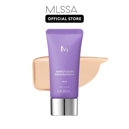 [MLSSHA Official] M Perfect Cover Serum BB Cream (35ml) - Bifida Ferment Lysate Serum-Infused BB Cream for Anti-Aging Skin Rejuvenation, Skin Tint, Tinted Moisturizer, Skin Care Foundation Makeup,Superfood Complex,Glass Skin CardiBB OGBB PurpleBB
