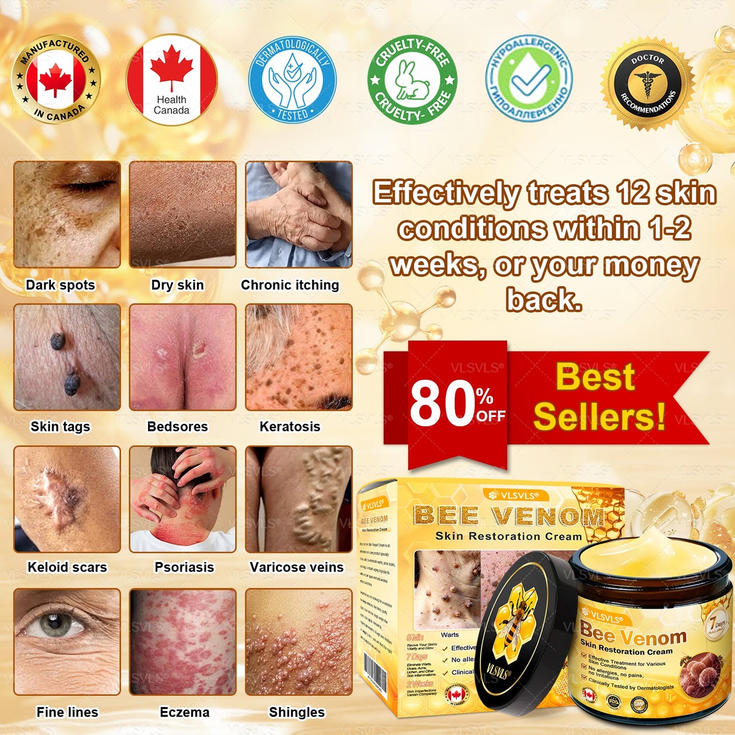 Made and Shipped from Canada 🎁 VLSVLS® Bee Venom Skin Restoration Cream 🔥 LAST DAY 80% OFF