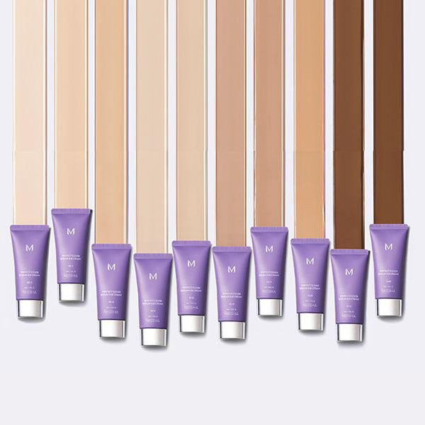 [MLSSHA Official] M Perfect Cover Serum BB Cream (35ml) - Bifida Ferment Lysate Serum-Infused BB Cream for Anti-Aging Skin Rejuvenation, Skin Tint, Tinted Moisturizer, Skin Care Foundation Makeup,Superfood Complex,Glass Skin CardiBB OGBB PurpleBB