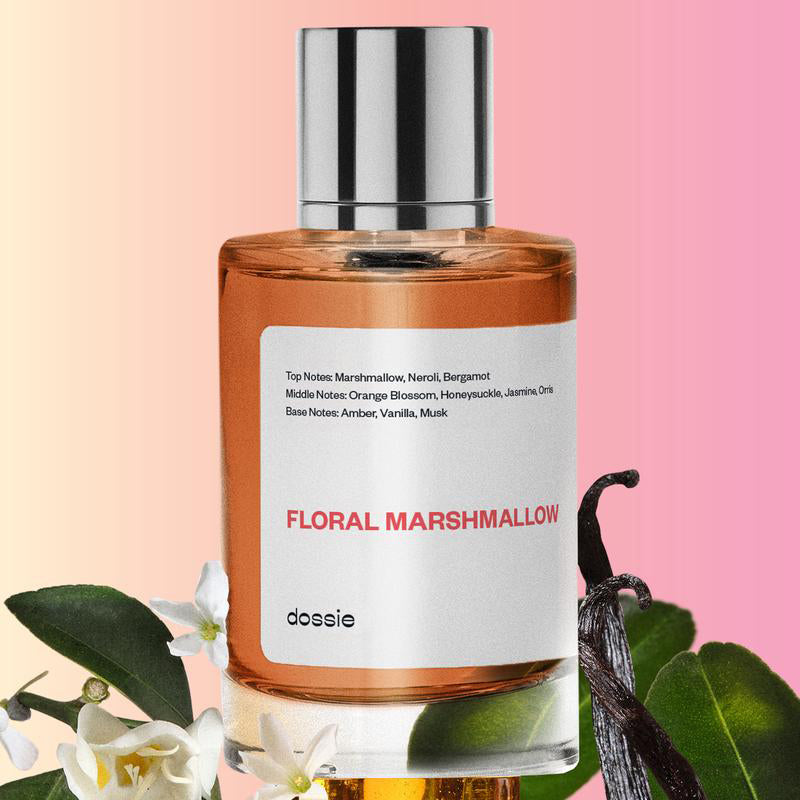 Floral Marshmallow, Dossie, Women Perfume, 50ml-100ml-150ml, Eau de Parfum, Marshmallow, Neroli, Honeysuckle, Jasmine, Orris, Amber, Vanilla, Musk