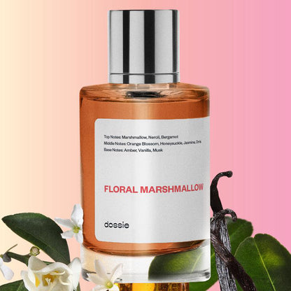 Floral Marshmallow, Dossie, Women Perfume, 50ml-100ml-150ml, Eau de Parfum, Marshmallow, Neroli, Honeysuckle, Jasmine, Orris, Amber, Vanilla, Musk