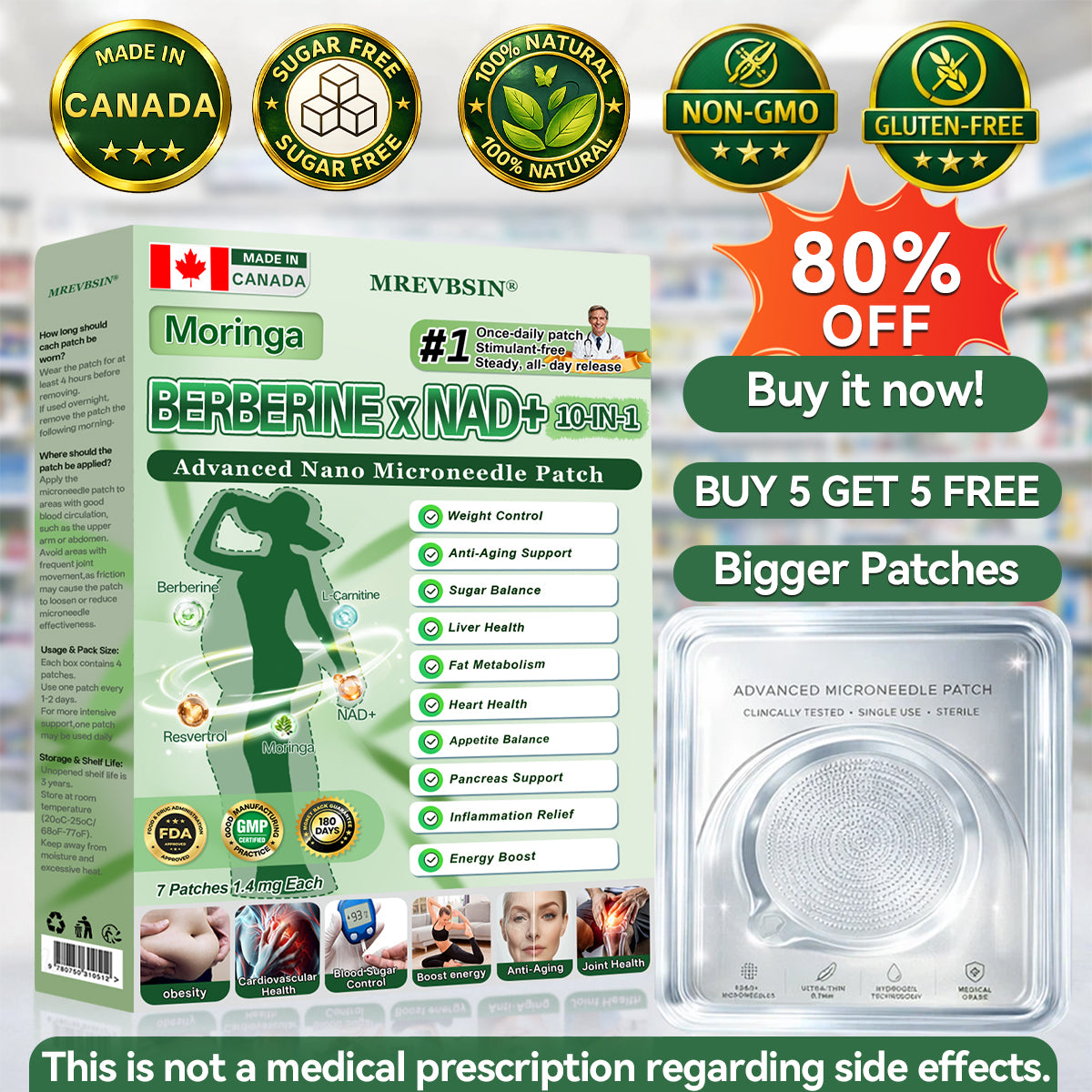 𝐂𝐀 𝐃𝐨𝐜𝐭𝐨𝐫 𝐑𝐞𝐜𝐨𝐦𝐦𝐞𝐧𝐝𝐞𝐝♾️|𝐌𝐑𝐄𝐕𝐁𝑺𝑰𝑵® 𝐔𝐩𝐠𝐫𝐚𝐝𝐞𝐝 𝐋𝐚𝐫𝐠𝐞-𝐂𝐨𝐯𝐞𝐫𝐚𝐠𝐞 𝟏𝟎-𝐢𝐧-𝟏 𝐀𝐝𝐯𝐚𝐧𝐜𝐞𝐝 𝐍𝐚𝐧𝐨 𝐌𝐢𝐜𝐫𝐨𝐧𝐞𝐞𝐝𝐥𝐞 𝐏𝐚𝐭𝐜𝐡 (𝐉𝐮𝐬𝐭 𝐨𝐧𝐜𝐞 𝐚 𝐝𝐚𝐲, 𝐯𝐢𝐬𝐢𝐛𝐥𝐞 𝐜𝐡𝐚𝐧𝐠𝐞𝐬 𝐢𝐧 𝟕 𝐝𝐚𝐲𝐬)