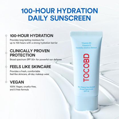 [TOCOBD Official] Korean SPF Duo – Sun Stick & Watery Sun Cream SPF50 Skin Repair Lightweight Sunscreen Dúo Solar Protector solar en barra Protector solar en crema FPS 50