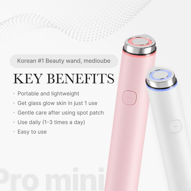 [medioube] MINI Booster Pro | K-beauty Affordable Device for After Spot & Soothing Care, Portable, Beginner-friendly, Clear Glass Glow Skin